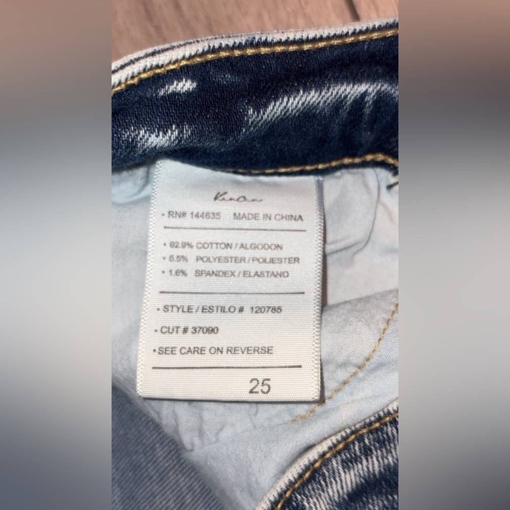 Kancan Denim Jeans Size 25 Skinny High Rise Button Up Distressed - Picture 5 of 8
